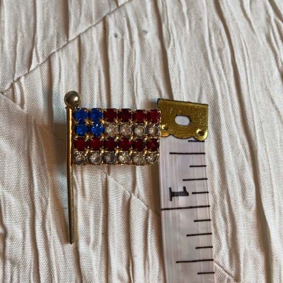 American flag 4th of July red white blue brooch - Picture 6 of 7